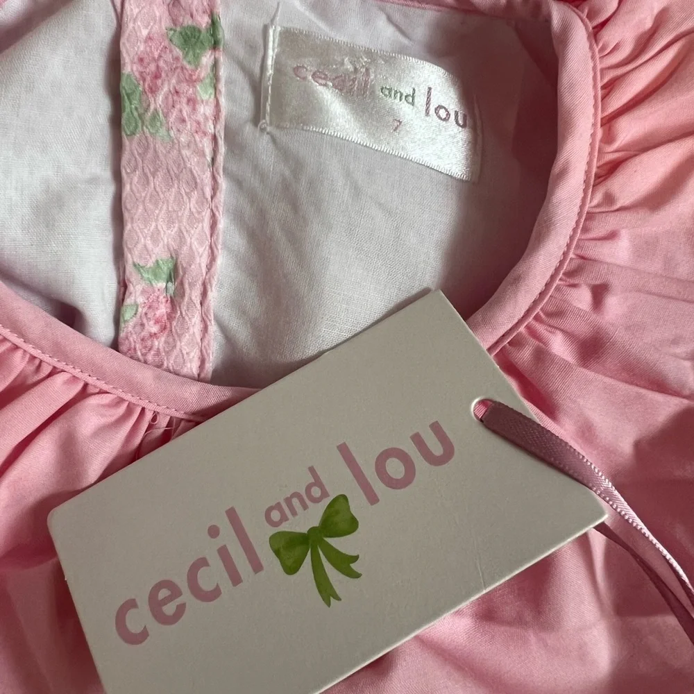 Adorable Pink Floral Kids Nightgown